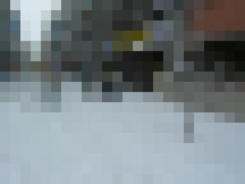 Airport New Town covered in snow