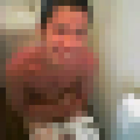 Kenken laughing in a bathroom