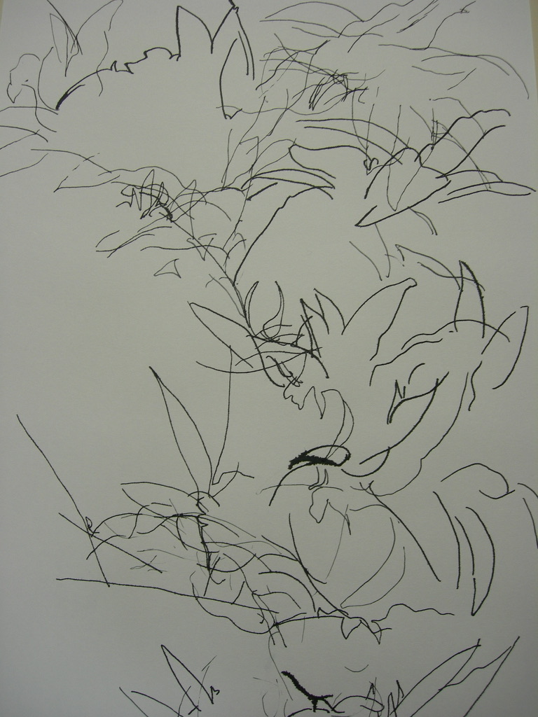 Untitled Korea-era drawing by Joa on white paper